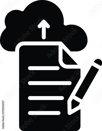 assignment web icon in solid style