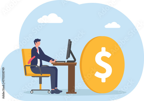 illustration of securing the potential of a profitable business project
