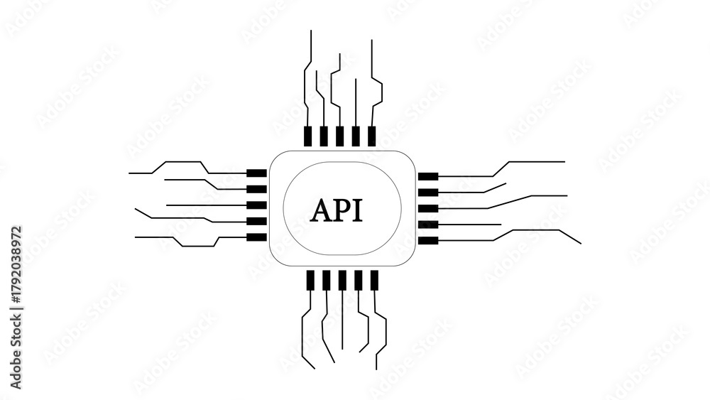 Fototapeta premium Application programming interface with