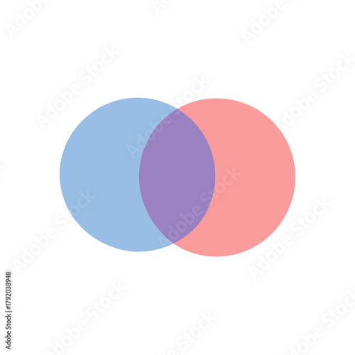Simple Venn diagram graphic for data comparison