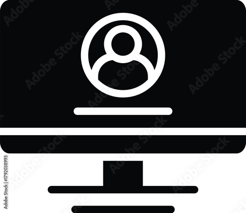 user web icon in solid style