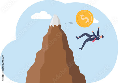 illustration of a declining dollar valuation

