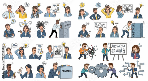 Business problem solving and brainstorming concepts