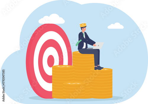 illustration of profits gained by achieving business targets
