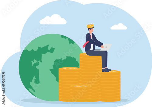 illustration of natural resources as a source of profit in business
