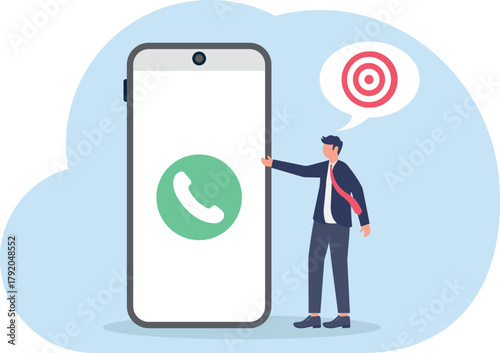 illustration of sharing about business project targets
