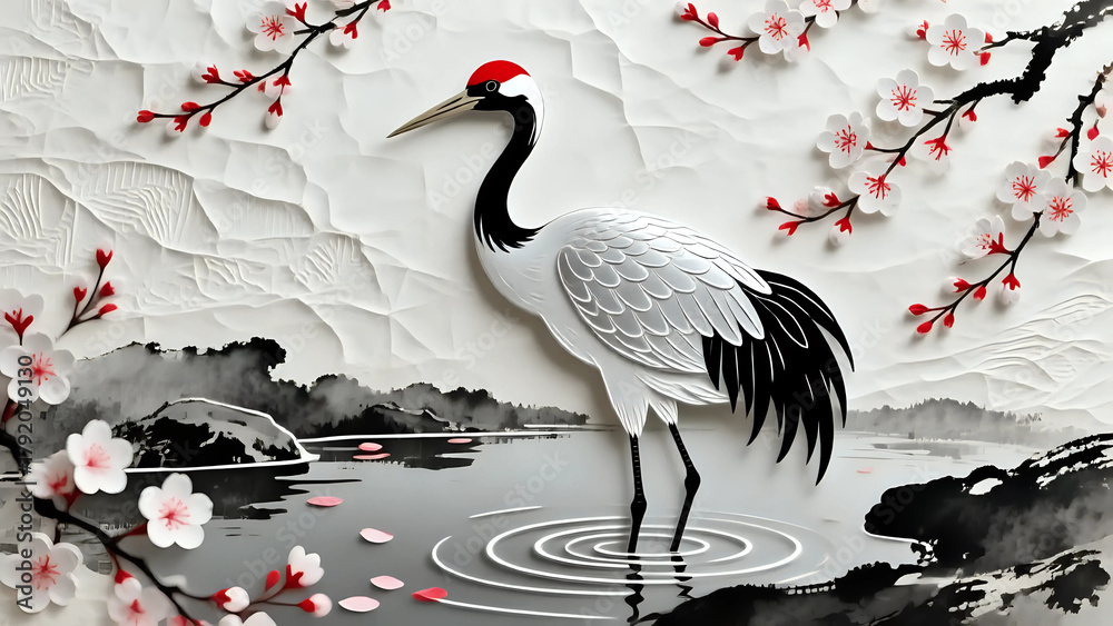 Obraz premium Swans on the lake I Wall Decor 