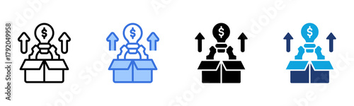 Product Development icon Multi Style Vector Illustration