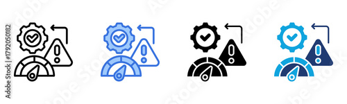 High Risk Project icon Multi Style Vector Illustration