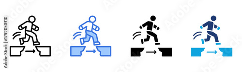 Obstacles icon Multi Style Vector Illustration