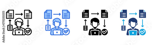 Workflow icon Multi Style Vector Illustration
