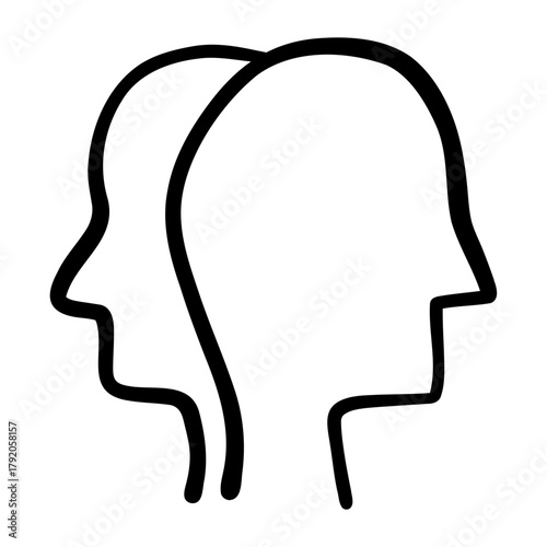 Identity hand drawn icon