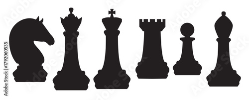 black color chess piece set