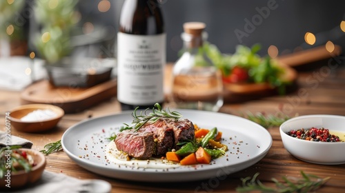 Wallpaper Mural Red Wine Reduction A5 Wagyu - A5 Wagyu served with a rich and savory red wine reduction. Torontodigital.ca