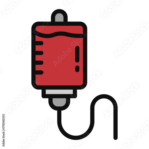 IV Drip Vector Filled Icon Design