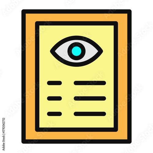 Eye Chart Vector Filled Icon Design