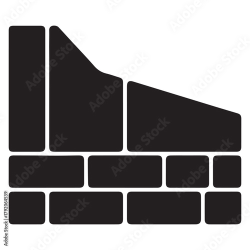 Abstract Brick Wall Pattern Silhouette background