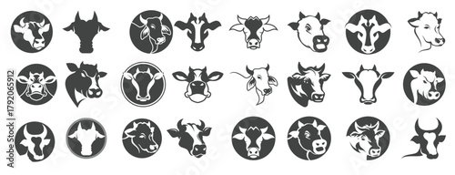 collection of cow logos