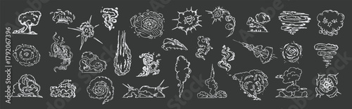 Collection of Smoke vector illustration
