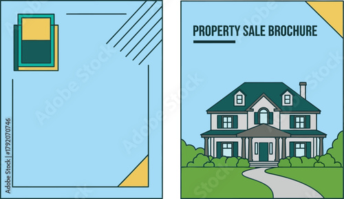 Property sale brochure design featuring elegant house and modern layout