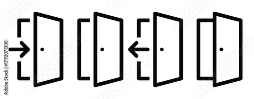 door line icon isolated on white background