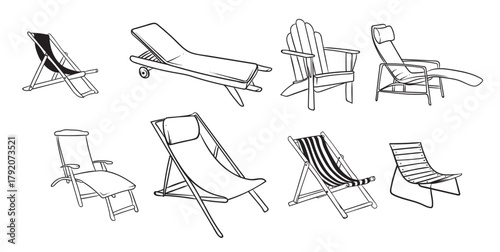 Deck Chair vector illustration