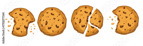 Set of fursecuri vector illustration