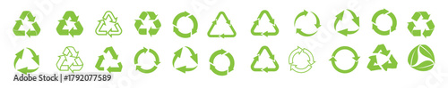 Recycling symbol of ecologically pure funds collection
