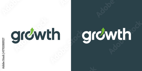 Modern growth financial logo design template illustration. Abstract arrow shape with overlapping style concept vector design. icon for modern business, company and branding symbol graphic