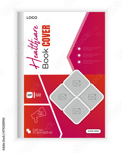 Social media healthcare book cover post design tamplate