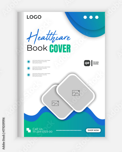 Social media healthcare book cover post design tamplate