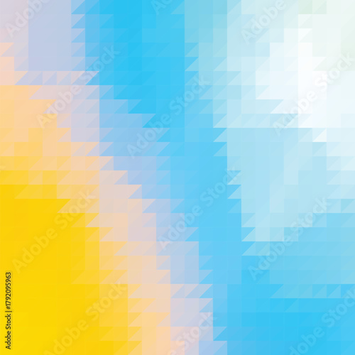 yellow and blue triangle background. geometric design. polygonal style. eps 10