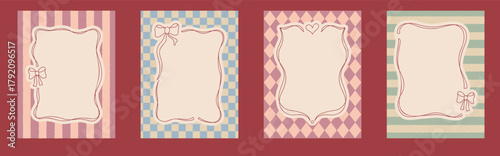 Elegant Whimsical Frames for Coquette Bachelorette Menus