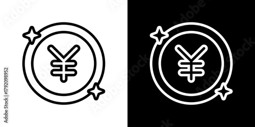 Yenicon Set. Clean Line Design With Light And Dark Versions For Versatile Use.