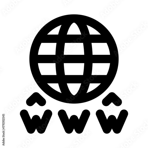 World Wide Web Professional Line Icon Set. Modern vector illustrations representing internet, online communication, browsing, and global connectivity.