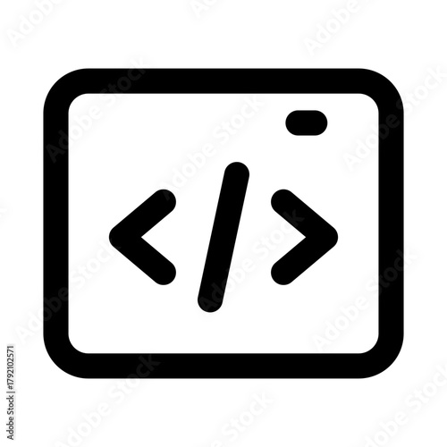 Programming Professional Line Icon Set. Modern vector illustrations representing coding, development, software logic, and technical workflows.