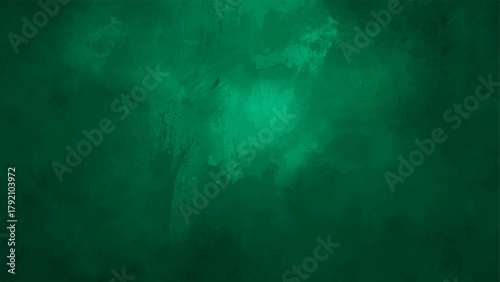 Deep Green Abstract Smoke & Watercolor Texture Background with Dark Emerald Grunge Wash with Soft Light Glow. Moody Horror, Fantasy, or Elegant Digital Backdrop.