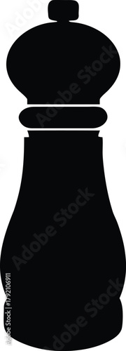 Isolated kitchen pepper mill or spice grinder outline vector icon design