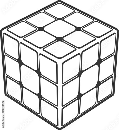 3d cube on white