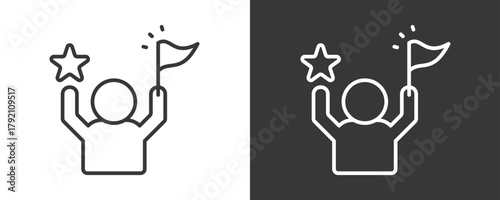 Success Icon Set Vector Collection Isolated In Black And White