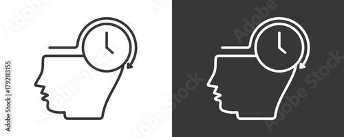 Patience Icon Set Vector Collection Isolated In Black And White