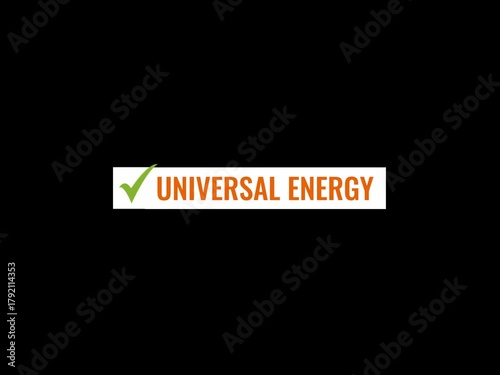 UNIVERSAL ENERGY 4K graphic text animation video 