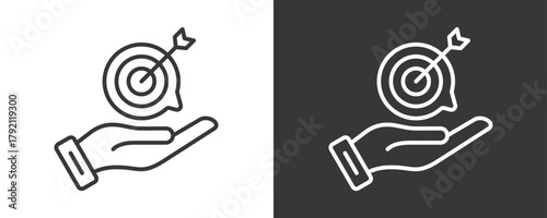 Goal  Icon Set Vector Collection Isolated In Black And White