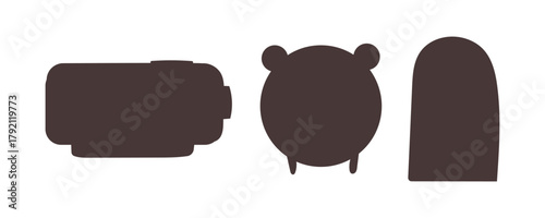 Set of various clocks and watches silhouette hand drawn style, vector illustration isolated on white background. Concepts of time management and deadline. Hourglass, smartwatch, dial watch.