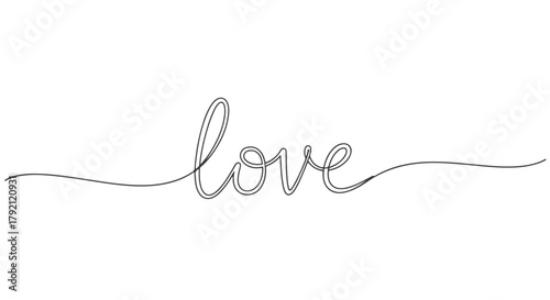 Love in a Stroke One Line Continuous Drawing of the Word Love in a Minimalist Design