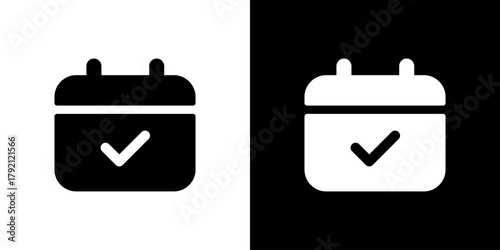 カレンダー（チェックマーク）のアイコン