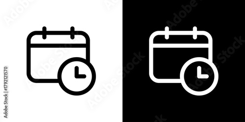 カレンダーと時計のアイコン