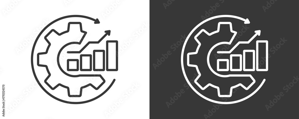 Fototapeta premium Improvement Icon Set Vector Collection Isolated In Black And White