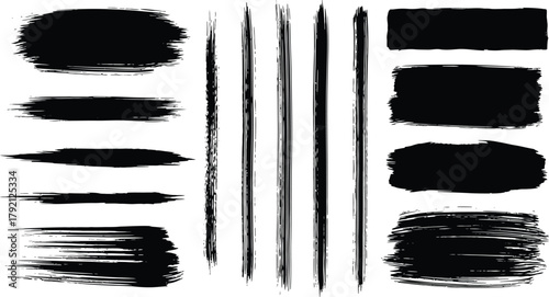 A hand drawn monochrome striped background forms a seamless pattern in this modern stock illustration