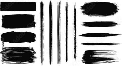 A hand drawn monochrome striped background forms a seamless pattern in this modern stock illustration